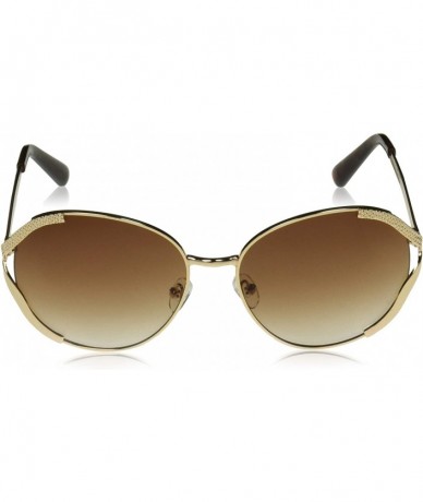 Round Women's 1010SP Over-Sized Vented Metal Sunglasses with 100% UV Protection - 60 mm - Gold - CV18NGAMD5X $38.29