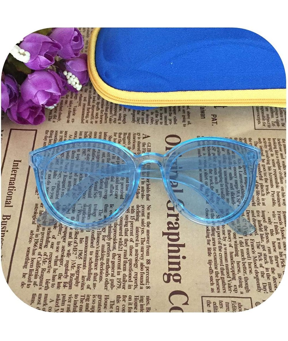 Oversized Cute Cat Eye Children Sunglasses Brand 2019 Kids Girls Boys Toddler Sun Glasses Oculos De Sol Infantil - Blue - CA1...