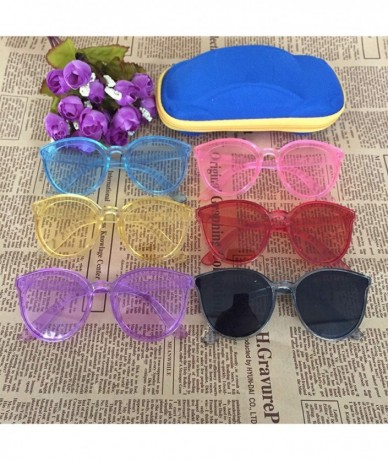 Oversized Cute Cat Eye Children Sunglasses Brand 2019 Kids Girls Boys Toddler Sun Glasses Oculos De Sol Infantil - Blue - CA1...