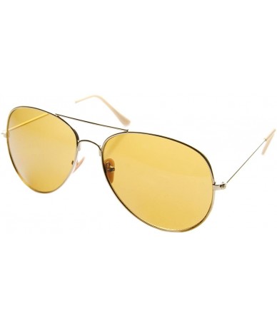 Aviator Original Basic Casual Fashion Metal Aviator Sunglasses - 56mm Lens (Gold Brown) - CS12JK5RCT9 $18.48