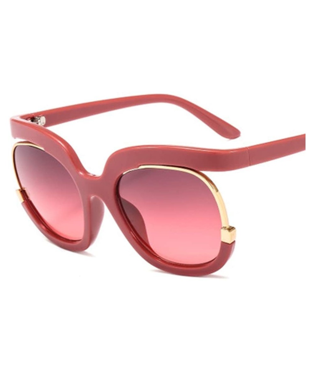 Sport Personalized Sunglasses Big Frame Round Fashion Sun Visor Men and Women - 5 - CW190S2CUT6 $58.18