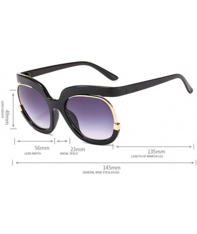 Sport Personalized Sunglasses Big Frame Round Fashion Sun Visor Men and Women - 5 - CW190S2CUT6 $58.18