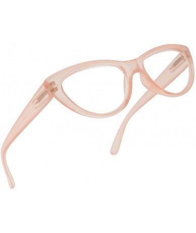 Cat Eye Small and Narrow Candy Colored Chic Cat Eyes Reading Readers Glasses with Spring Hinge (Pink - 3.50) - Pink - C818Q87...