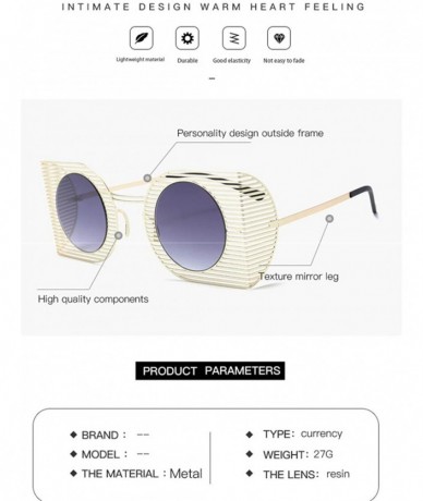 Square Fashion Vintage Round Lens Sunglasses Retro Square Metal Frame Sun glasses for Women 18415 - Goldgrey - CQ18A9A4WOQ $1...