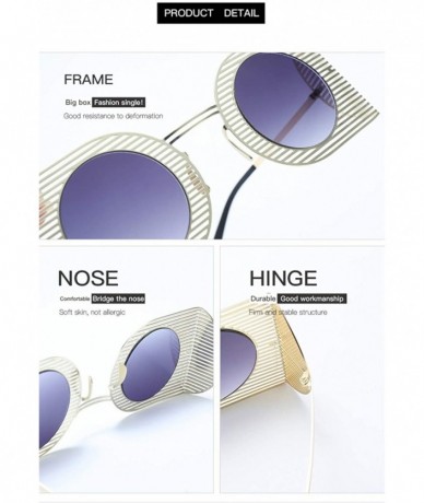 Square Fashion Vintage Round Lens Sunglasses Retro Square Metal Frame Sun glasses for Women 18415 - Goldgrey - CQ18A9A4WOQ $1...