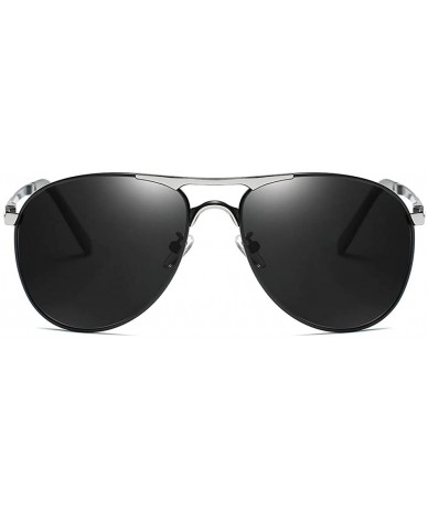 Rimless Fashion Retro Biker Fishing Polarized Sunglasses for Men - Black - C218ZSKY70T $27.52