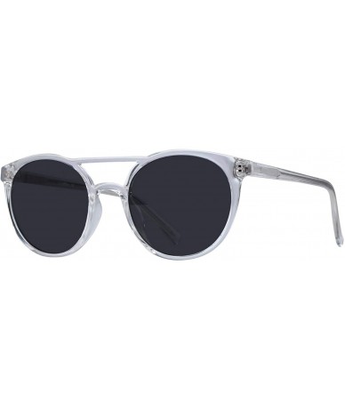 Round Ashton Sunglasses - Clear/Grey - CN18XNU3YY2 $68.81