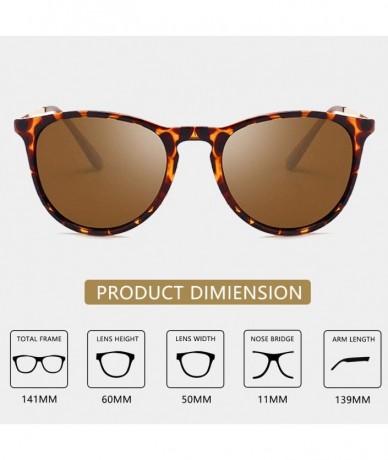 Wrap Sunglasses for Women Men Polarized Vintage Round Classic Retro Fashion Sun glasses Aviator Mirrored uv Protection - C918...