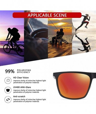 Rectangular Men Aluminum Magnesium Polarized Sunglasses Square Mirror for Driving Fishing Male Sun Glasses UV400 - C2199HUOOK...