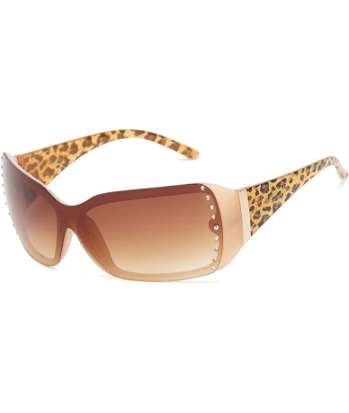 Shield Women's U211 Shield Sunglasses - 70 mm - Gold - CS11BVEJ3Z9 $44.46