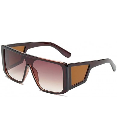 Goggle Owersized Aviator Sunglasses Polarized-One Piece Mirror Shade Glasses Unisex - E - C8190EDUC45 $57.62