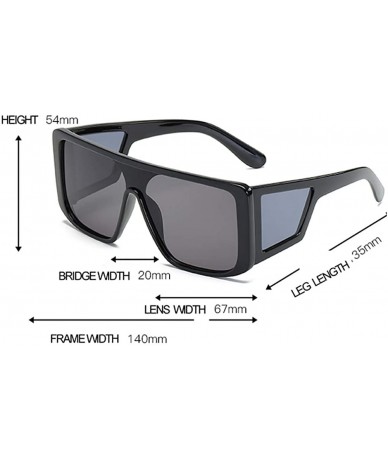 Goggle Owersized Aviator Sunglasses Polarized-One Piece Mirror Shade Glasses Unisex - E - C8190EDUC45 $57.62