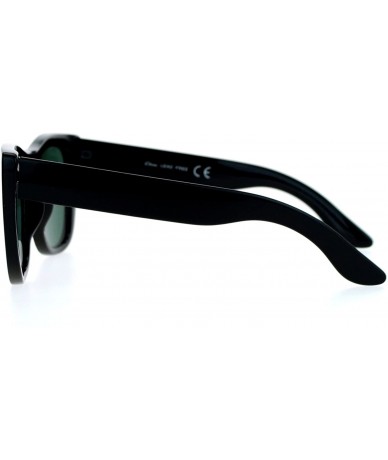 Rectangular Vintage Style Glass Lens Rectangular High Point Plastic Sunglasses - Black Green - C6129SXCNT7 $19.90