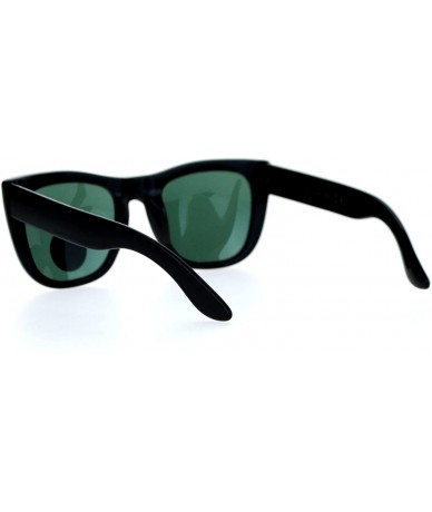 Rectangular Vintage Style Glass Lens Rectangular High Point Plastic Sunglasses - Black Green - C6129SXCNT7 $19.90