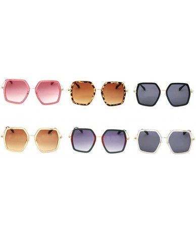 Oversized Oversized Square Sunglasses Women Vintage UV Protection/irregular Brand Designer Shades (red ) - CL18E3GHT98 $23.71