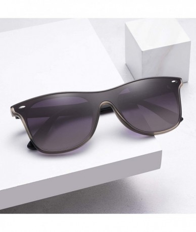 Square Polarized Retro Classic Trendy Stylish Sunglasses for Men Women - 4 Grey - C6193IGRTUI $24.47