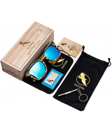 Rimless Wooden Sunglasses for Men Women- Wood Bamboo Sunglasses Polarized Lens in Engraved Boxes - Colorwood-1 - C318UEWDMS2 ...