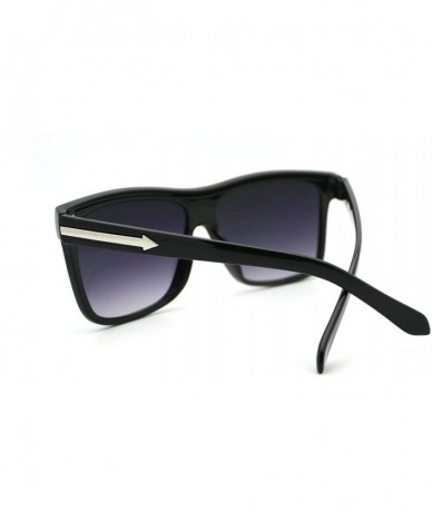 Oversized Oversized Square Sunglasses Stylish Modern Arrow Design Unisex - Black - CR1856LG0S4 $18.29