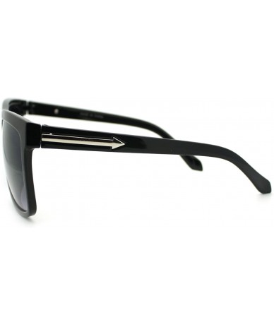 Oversized Oversized Square Sunglasses Stylish Modern Arrow Design Unisex - Black - CR1856LG0S4 $18.29