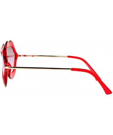 Oval Cute Lip Shape Sunglasses Lips Kiss Womens Fashion Shades UV 400 - Red - CK188CNLNWC $19.00