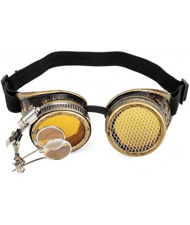 Goggle Kaleidoscope Glasses Colored Lenses Steampunk Goggles Cosplay Goggles - Brass - CC18UDT75IX $20.84