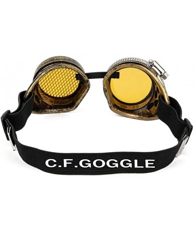 Goggle Kaleidoscope Glasses Colored Lenses Steampunk Goggles Cosplay Goggles - Brass - CC18UDT75IX $20.84