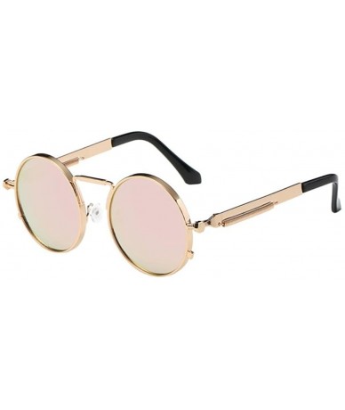 Rimless Women Men Fashion Unisex Shades Circular Sunglasses Integrated UV Glasses - D - C818D4HONNT $19.29