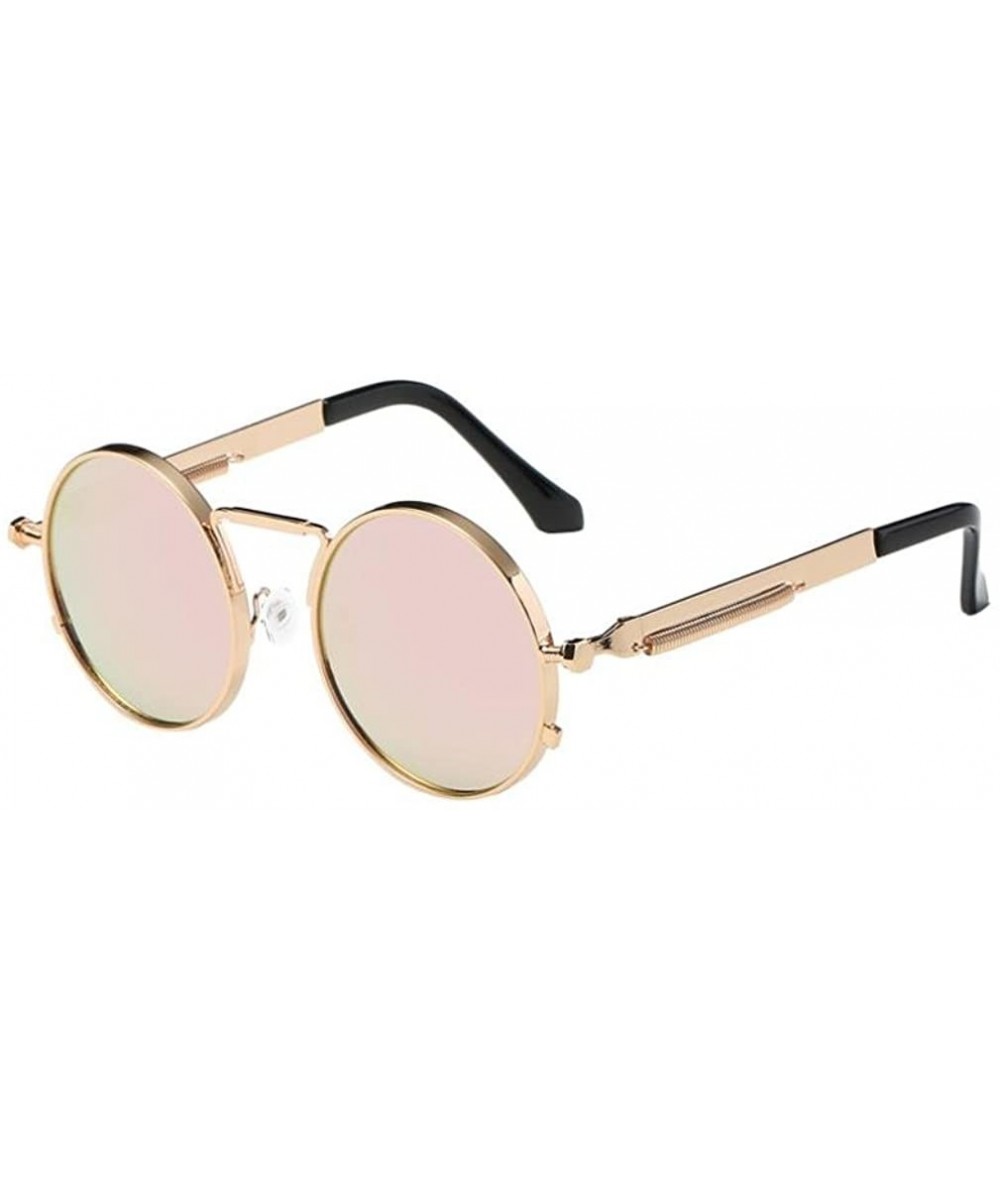 Rimless Women Men Fashion Unisex Shades Circular Sunglasses Integrated UV Glasses - D - C818D4HONNT $19.29