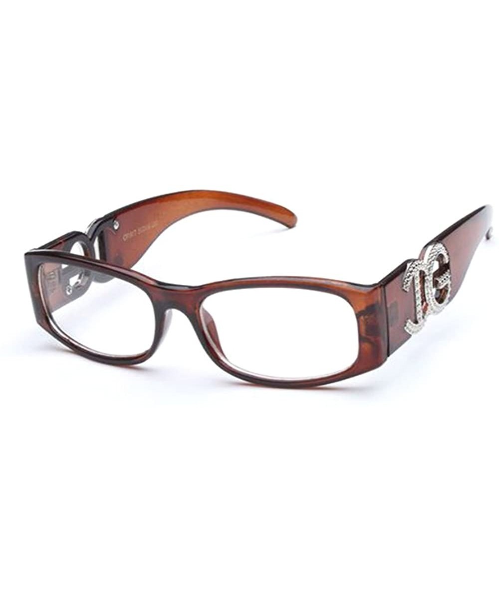 Wayfarer Clear Frame Square Comfortable Durable Quality Fashion Glasses - Brown - CM117Q3H5DB $18.14