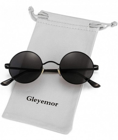 Sport 2-Pack John Lennon Style Round Sunglasses for Men Women Polarized Small Circle Sun Glasses - CN192EDWM58 $31.06