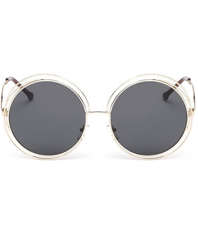 Round Men Sunglasses Women Vintage Metal Round Frame Vacation Beach Unisex UV Glasses Retro Fashion Sunglasses - B - CA196N5I...