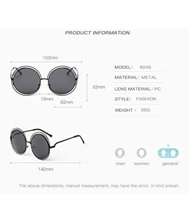 Round Men Sunglasses Women Vintage Metal Round Frame Vacation Beach Unisex UV Glasses Retro Fashion Sunglasses - B - CA196N5I...