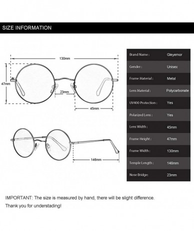 Sport 2-Pack John Lennon Style Round Sunglasses for Men Women Polarized Small Circle Sun Glasses - CN192EDWM58 $31.06