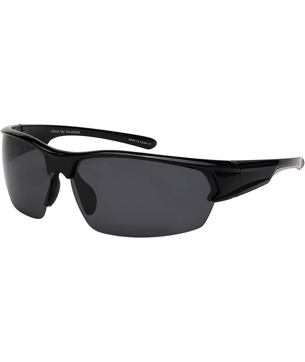 Wrap Sport Wrap Around Active 1MM Polarized Sunglasses for Men Women Driving Fishing UV400 Protection - CP18XIT6XEU $21.98