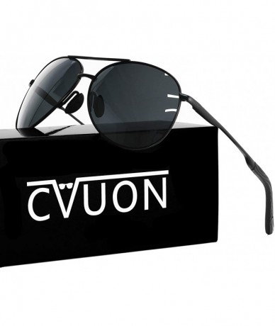 Aviator Sunglasses Protection Lightweight Lens Black - Black Lens-black Frame - CA1952LXGQY $22.67