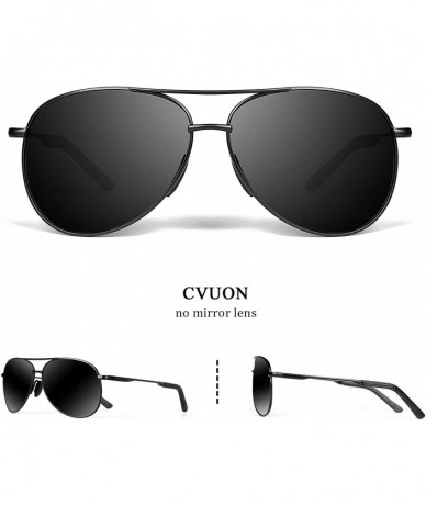 Aviator Sunglasses Protection Lightweight Lens Black - Black Lens-black Frame - CA1952LXGQY $22.67