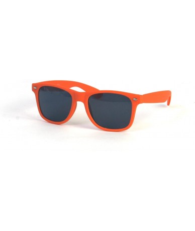 Wayfarer Wayfarer Rubber Coated Soft Feel Spring Hinge Sunglasses P714 - Matt Orange - CG11BZMLB7P $18.87