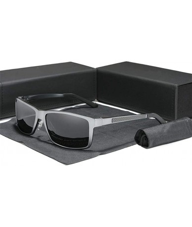 Oversized Men's 2020 aluminum-magnesium sunglasses driving mirror polarized glasses that man/woman UV400 - Gun Gray - CZ1982Y...