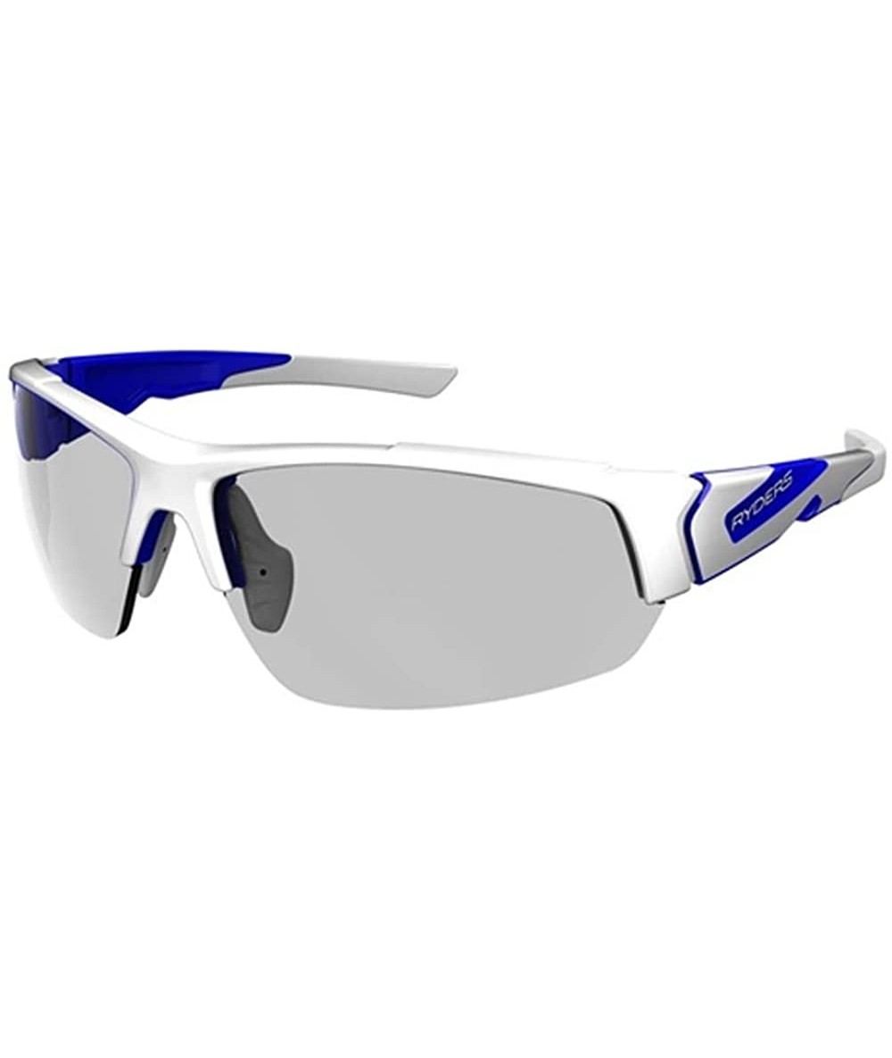 Sport Eyewear Strider Standard Sunglasses - 2-Tone (White-Blue/Clear Lens) - CG182M9NR7M $60.70