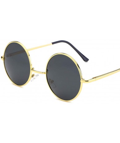 Round Ladies Luxury Vintage Mirror Small Round Eye Sunglasses Men Women Eyewear Metal Retro Frame Sun Glasses - 5 - C8198ZQH5...