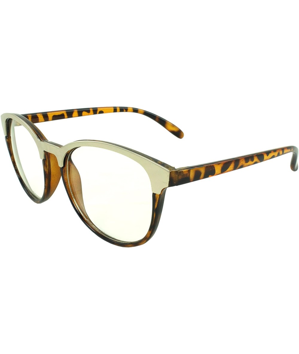 Wayfarer Tailored Retro Oval Fashion Sunglasses - Brown Leopard - CO11G3L6BDR $22.30