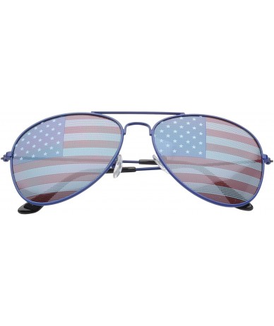 Aviator Patriot USA Flag Classic Teardrop Aviator Sunglasses UV400 - Blue - C011NUXSTRH $17.65