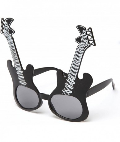 Oversized Party Fun Props Unique Guitar Design Festival Sunglasses - 5 Pack - CA1862ZSLXE $44.06