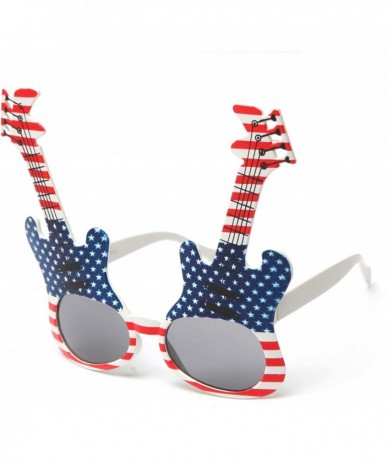 Oversized Party Fun Props Unique Guitar Design Festival Sunglasses - 5 Pack - CA1862ZSLXE $44.06