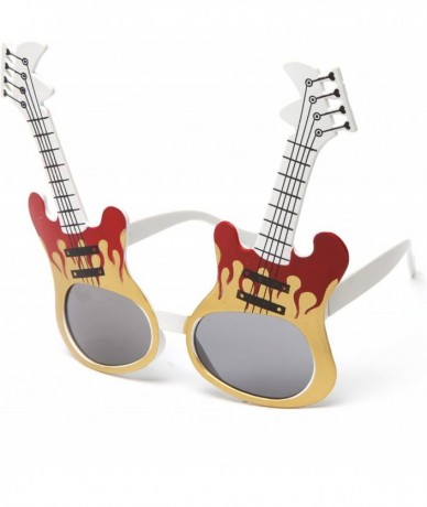 Oversized Party Fun Props Unique Guitar Design Festival Sunglasses - 5 Pack - CA1862ZSLXE $44.06