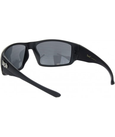 Wrap Locs Sunglasses Hardcore Shades Mens Rectangular Wrap Around Black UV 400 - CI1956OD40N $20.49