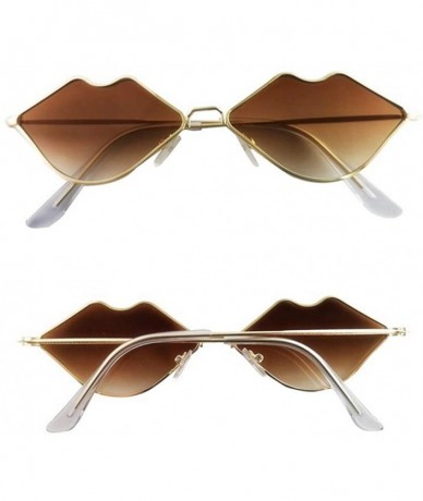 Wrap Sunglasses Retro Fashion Glasses Small - Brown - CC18QGYYAGE $23.30