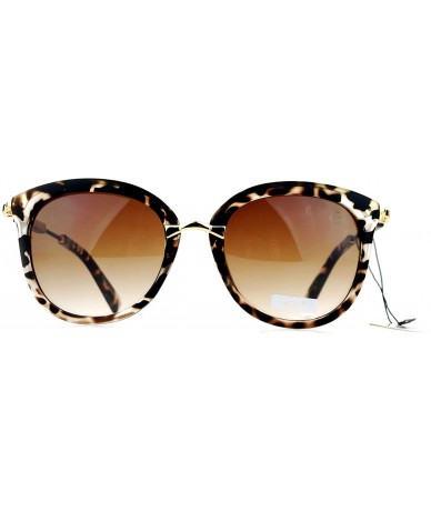 Butterfly Designer Fashion Womens Sunglasses Round Butterfly Frame UV 400 - Clear Tortoise - CT18762357W $21.30