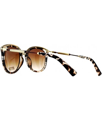 Butterfly Designer Fashion Womens Sunglasses Round Butterfly Frame UV 400 - Clear Tortoise - CT18762357W $21.30