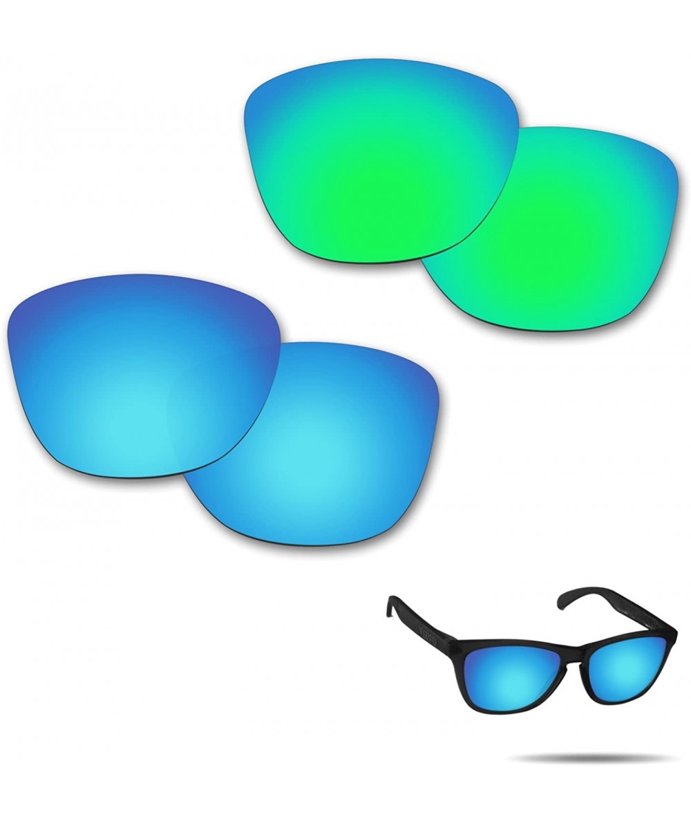 Shield Anti-Saltwater Polarized Replacement Lenses Frogskins Sunglasses 2 Pairs Packed - CJ1850H085I $51.54